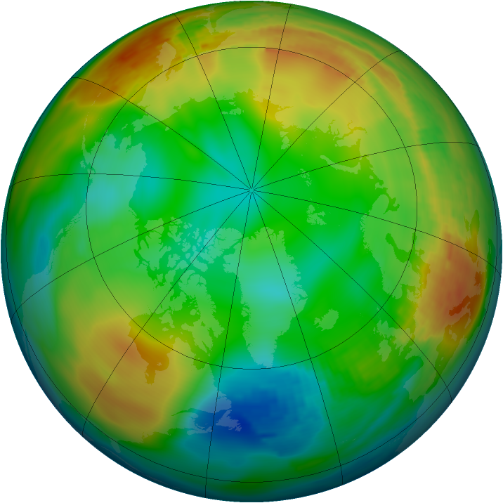 Arctic ozone map for 03 January 1979